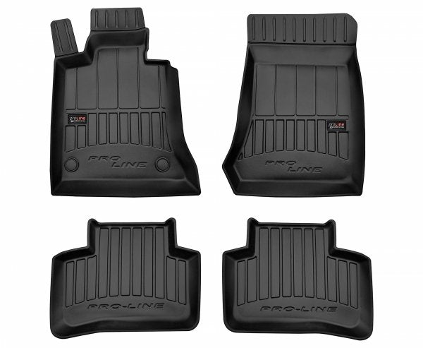 Frogum 3D Premium gulvmatter til Mercedes GLK X204 (2008–2015) – svart TPE med høy sidekant, sett med 4
