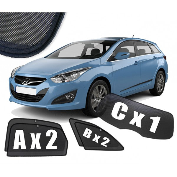 Sr solskjerm i akryl til Hyundai i40 STV med enkel montering og beskyttelse mot sol og regn