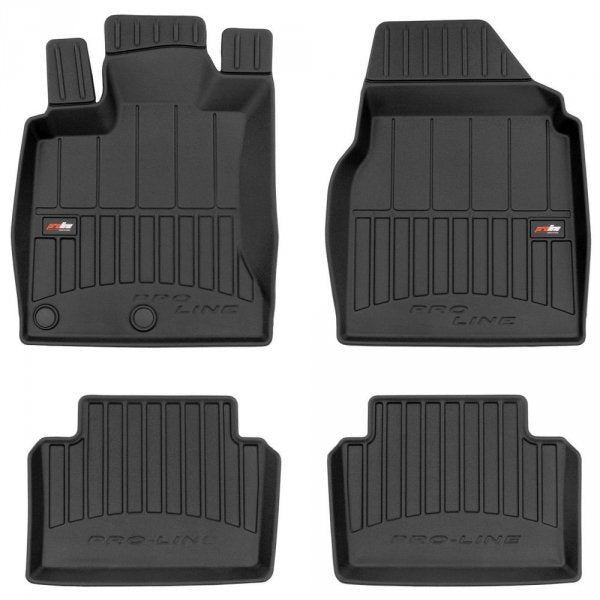 Frogum 3D Premium gulvmatter til Nissan Qashqai J10 (2007-2013) – TPE, 60 mm sidekant, sett med 4 stk., svart
