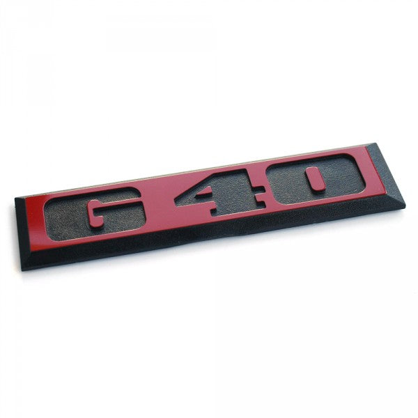 Emblem/logo til Vw G40 Red / Black i rød og svart, perfekt passform for bakluke