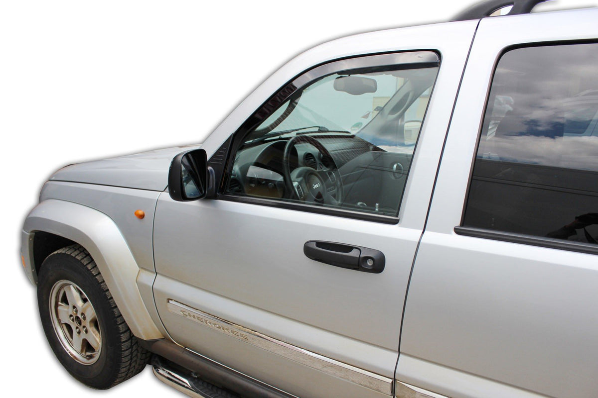 Heko vindavviser til Jeep Cherokee III / Liberty / sett 2 stk. – sort transparent