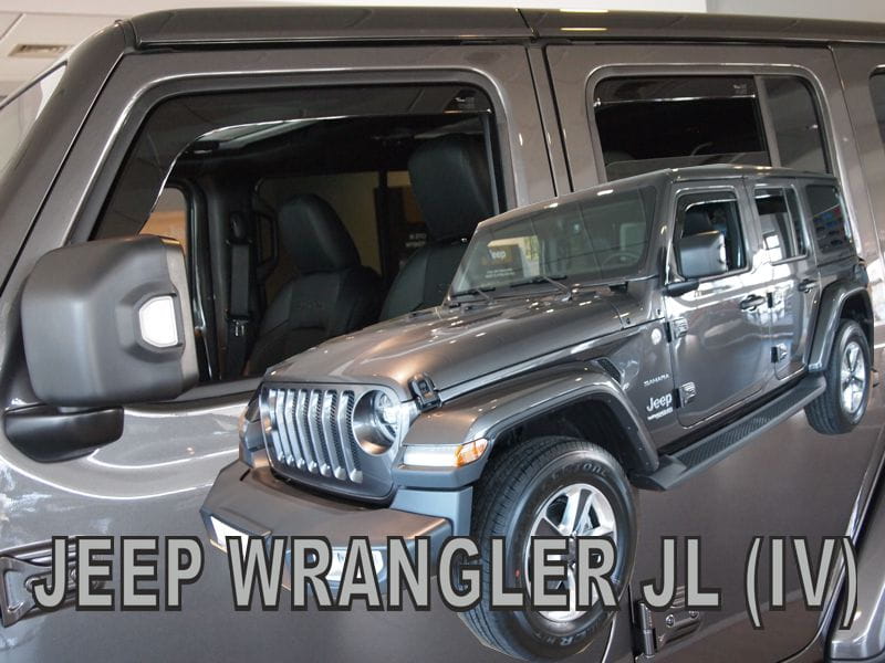 Heko vindavviser til Jeep Wrangler JL – sort transparent smoked
