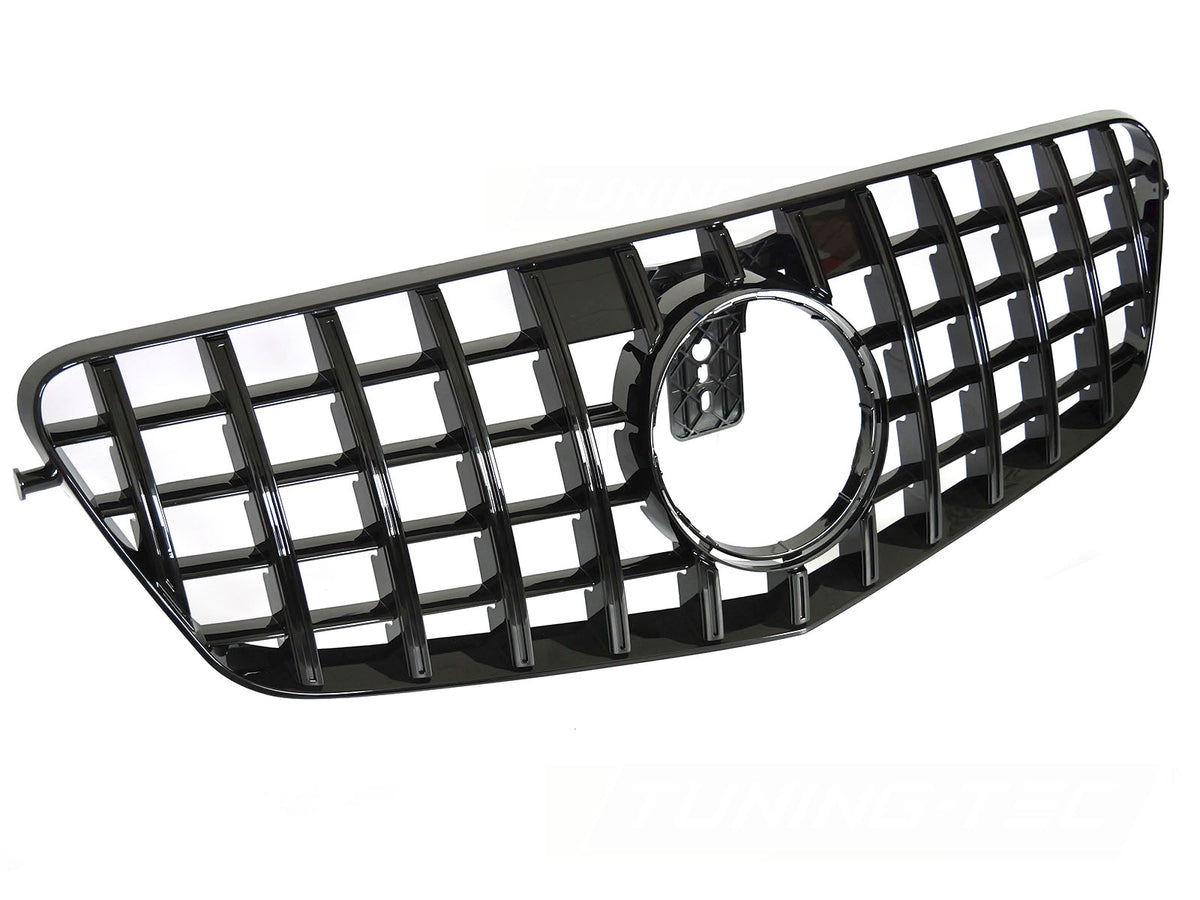 Grill til Mercedes E-Klasse W212/S212 09-13 i sort sett rett forfra på hvit bakgrunn.