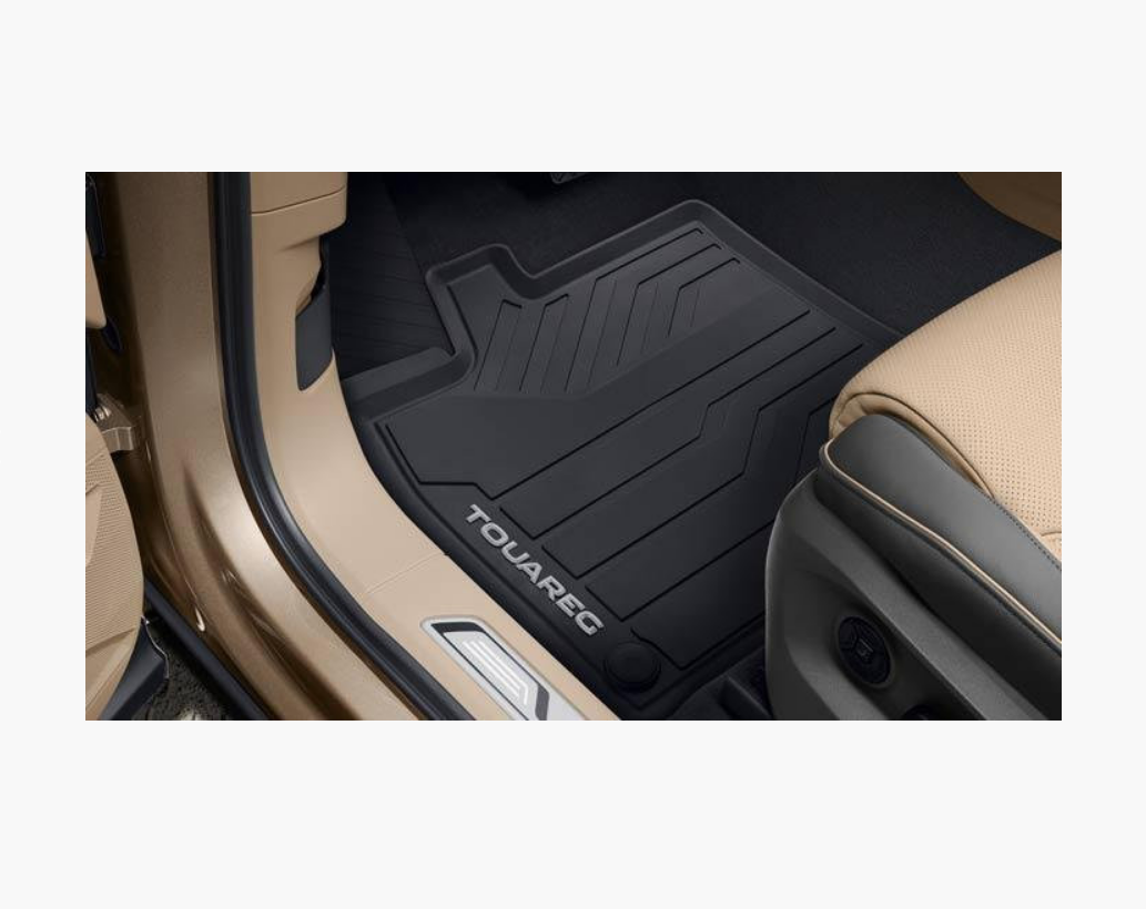 Gulvmatter Vw Touareg CR (2018-) – HDTE - High-density Termoplast-elastomer | VAG OEM - detaljer