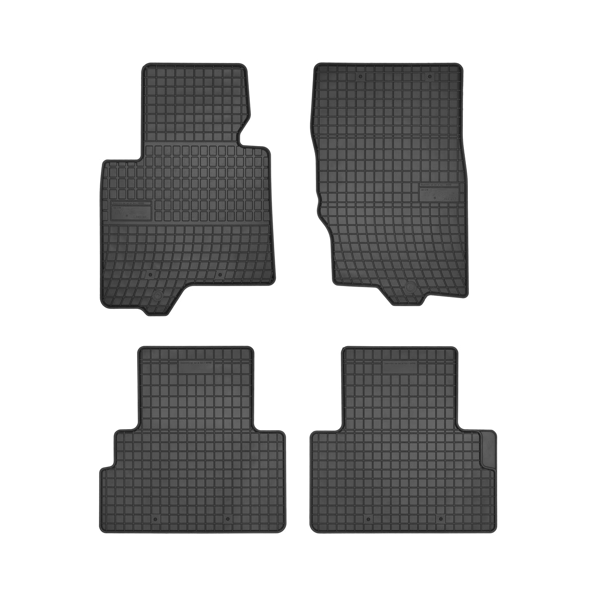 Frogum gummimatter til Infiniti QX 70 (2008–) – svart/anthracite, 4-delers sett med sidekant og sjakkmønster