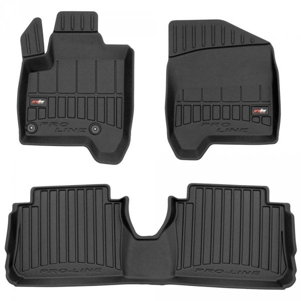 Frogum 3D Premium gulvmatter til Citroën C3 Picasso I (2008–2017) – svart TPE med 60 mm sidekant