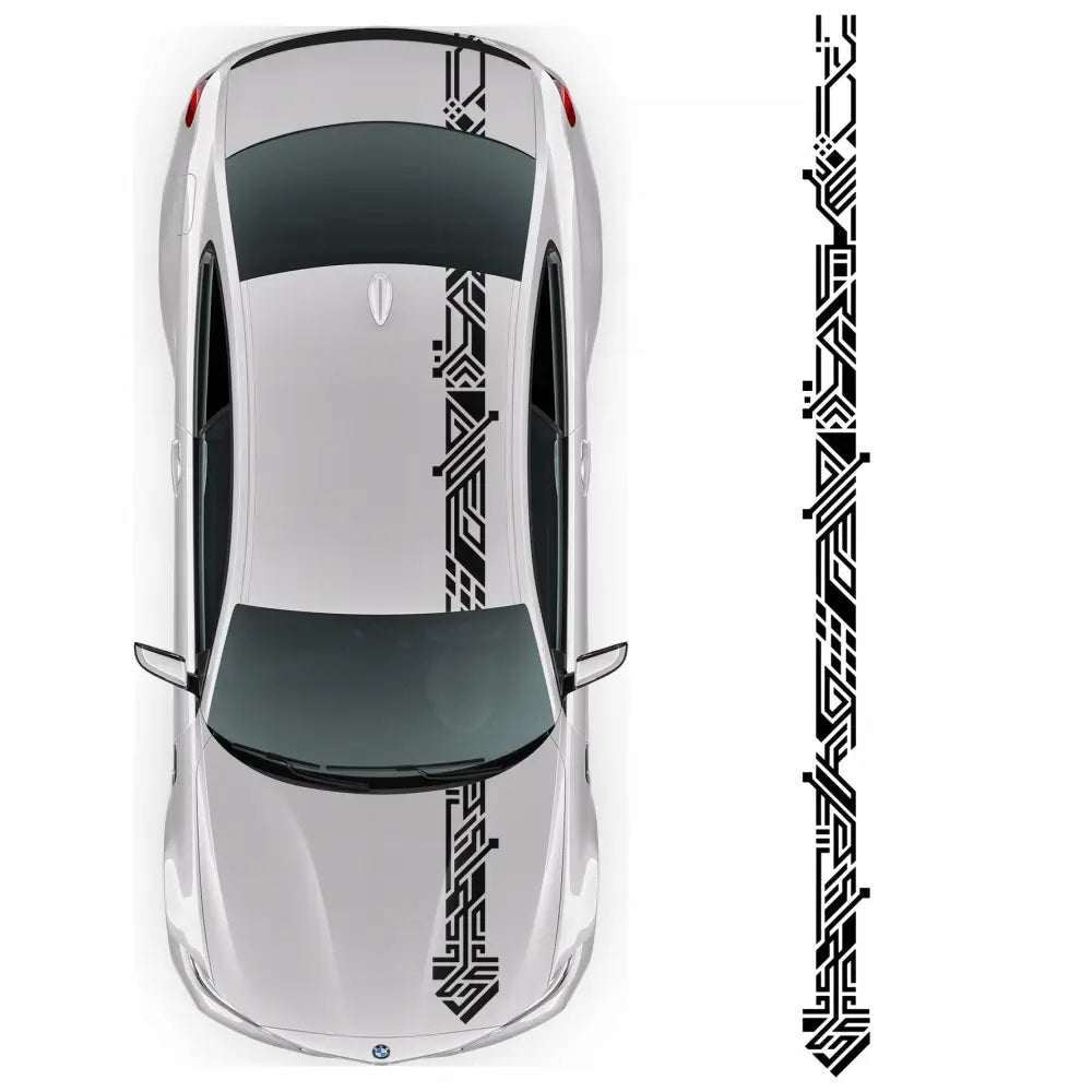 1x Bildekal Kollektivstriper Mønster Maske 26x420 Cm Mg