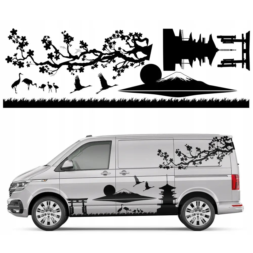 1x Bildekal med Japansk Motiv Japan 92x286