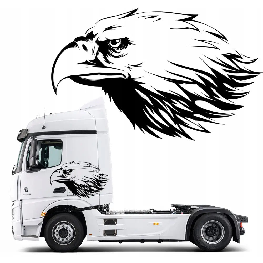 1x Dekalklistremerke for Lastebil Traktor med ørnedesign 94x150 Cm Mg