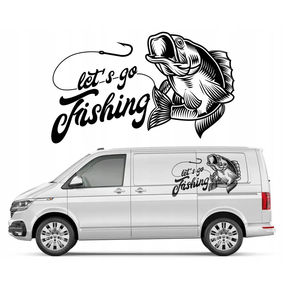 1x Klistremerke til Bil ?La oss gå Fiske’ 94x155cm
