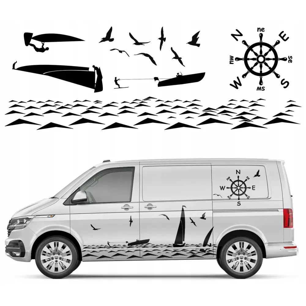 1x Vannsport Tema Bildekal 89x255 Mm