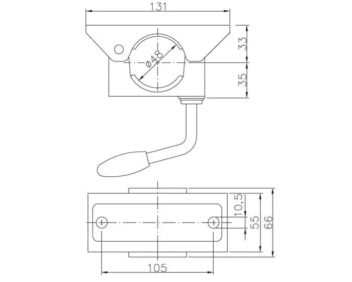 Stålklemme for støttehjul diameter 48 mm Winterhoff | Nomax.no🥇_1