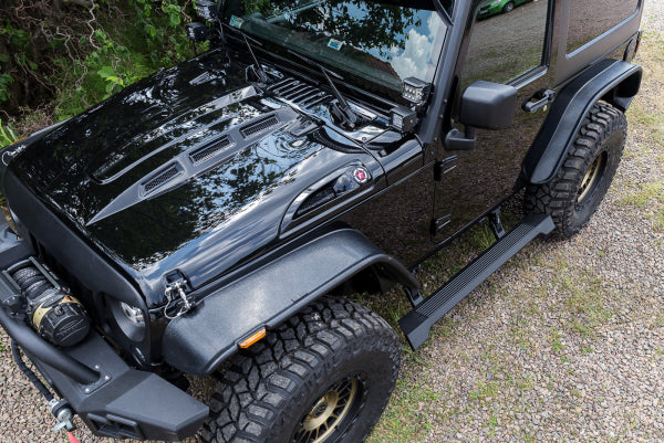 Stigtrinn Jeep Wrangler JK Ventshield (2006-2018) - detaljer