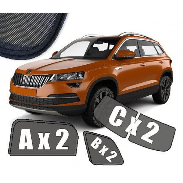 Sr solskjerm i akryl til Skoda Karoq med enkel montering og god ventilasjon