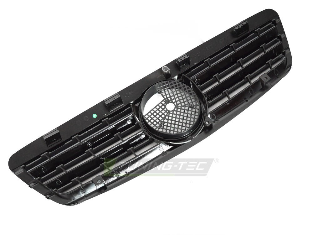 Grill Mercedes S-Klasse W220 98-02 sort med festedetaljer.