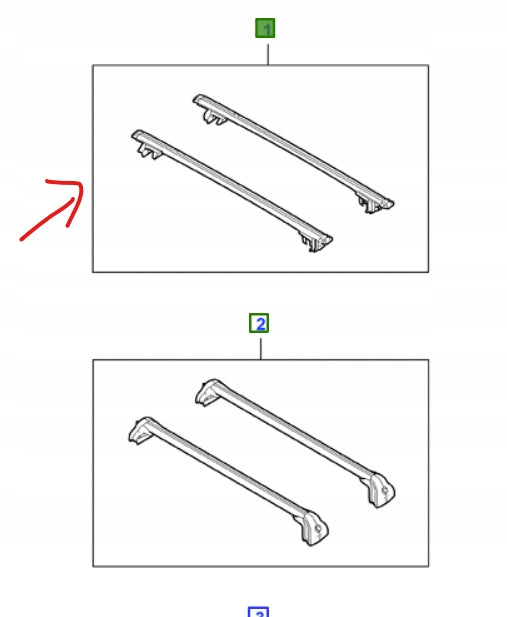 Takstativ Ford Mondeo IV Stasjonsvogn OEM (2007-2014) - sett bakfra