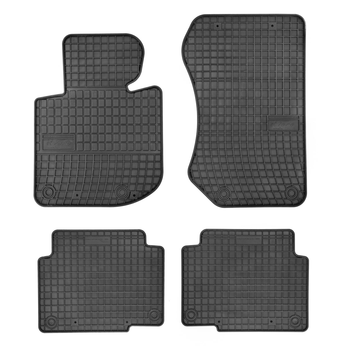 Frogum gummimatter til BMW 3-serie (E36) 1999-2001 – svart, sett med 4, sidekant 1 cm