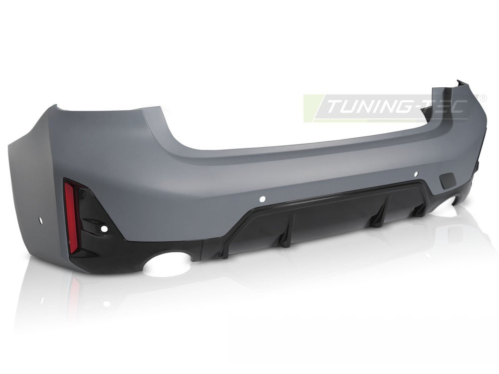 Detaljbilde av bakfanger BMW G20 LCI 22-26 med detaljer.