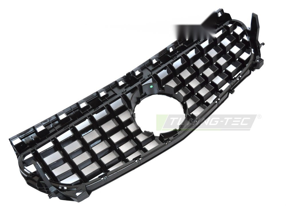 Grill Mercedes CLA W117 13-19 sort med festedetaljer.