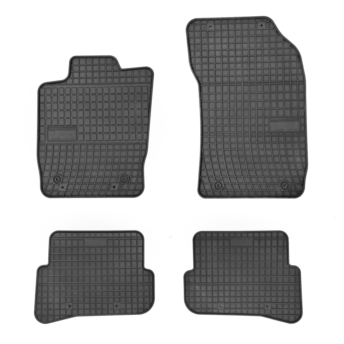 Frogum gummimatter til Audi A1 8X (2010-2018) – svart sett med 4, sidekant 1 cm, vanntett og slitesterk
