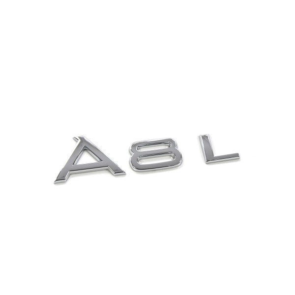 Emblem/logo til Audi A8L Chrome i krom ABS-materiale, montert på bakluken