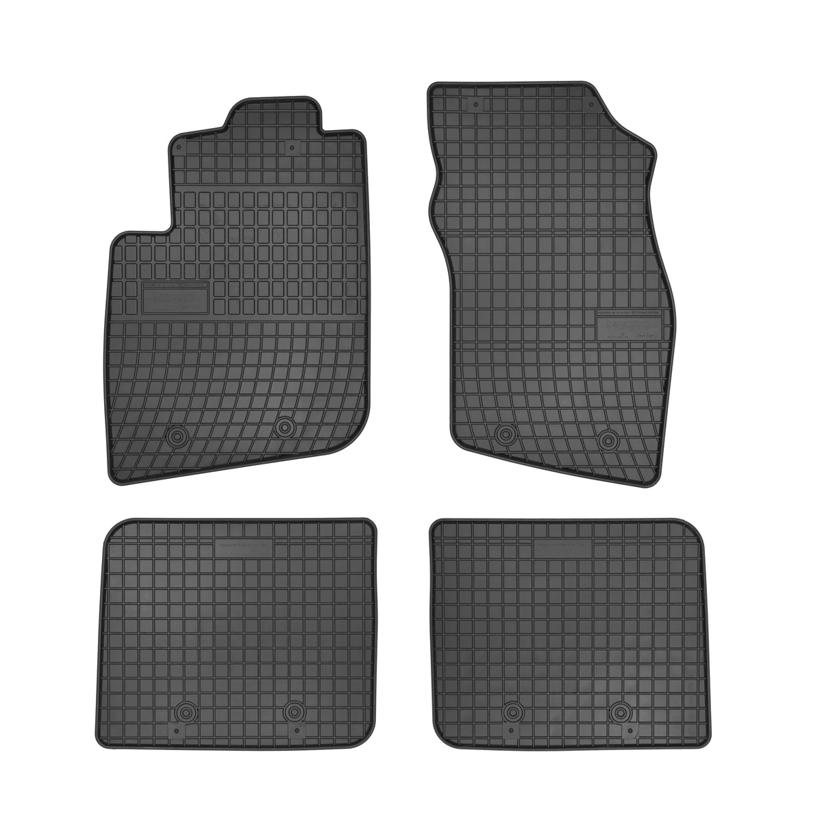 Frogum gummimatter til Volvo S40 I / V40 I (1995-2004) – svart, vanntett, 4 stk. i sett med 1 cm sidekant