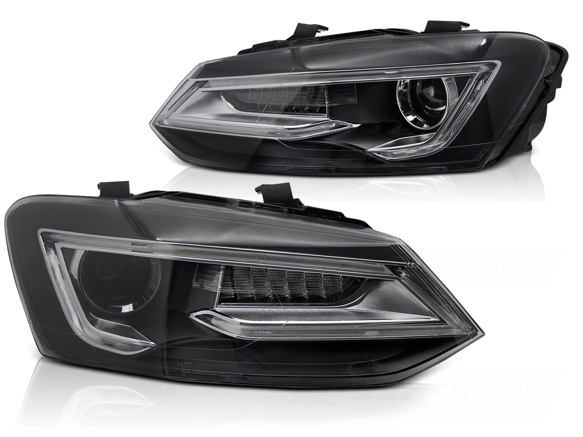Frontlykter Volkswagen Polo V (2009-2017) LED Svart
