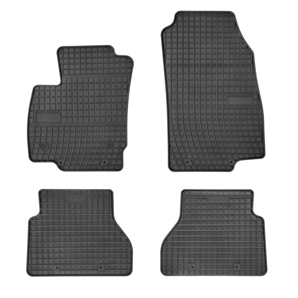 Frogum gummimatter til Ford B-Max (2012–) – svart/anthracite, sett med 4, 1 cm sidekant, vanntett
