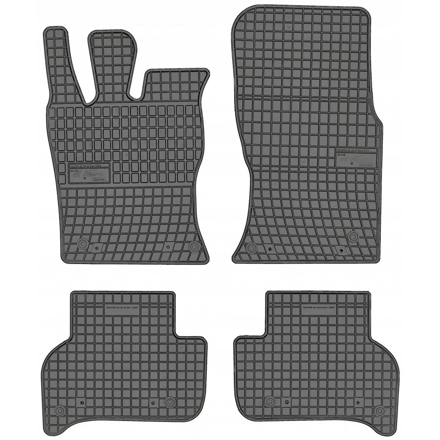 Frogum gummimatter til Jaguar XE sedan (2015-2024) – svart/anthracite med 1 cm sidekant, sett med 4 stk.