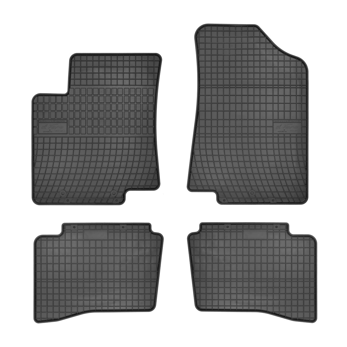 Frogum gummimatter til Kia Rio III (2011-2017) – svart, 1 cm sidekant, sett med 4 matter