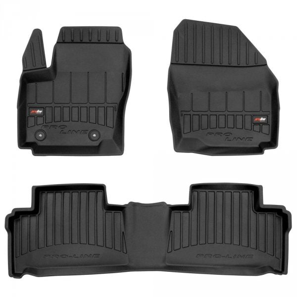 Frogum 3D Premium gulvmatter til Ford S-Max I (2006-2014) – TPE, vanntett, 60 mm kant, sett med 3 stk.