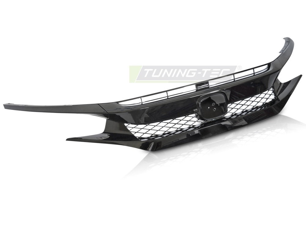 Grill Honda Civic X 16-21 vist skrått med profil og design synlig