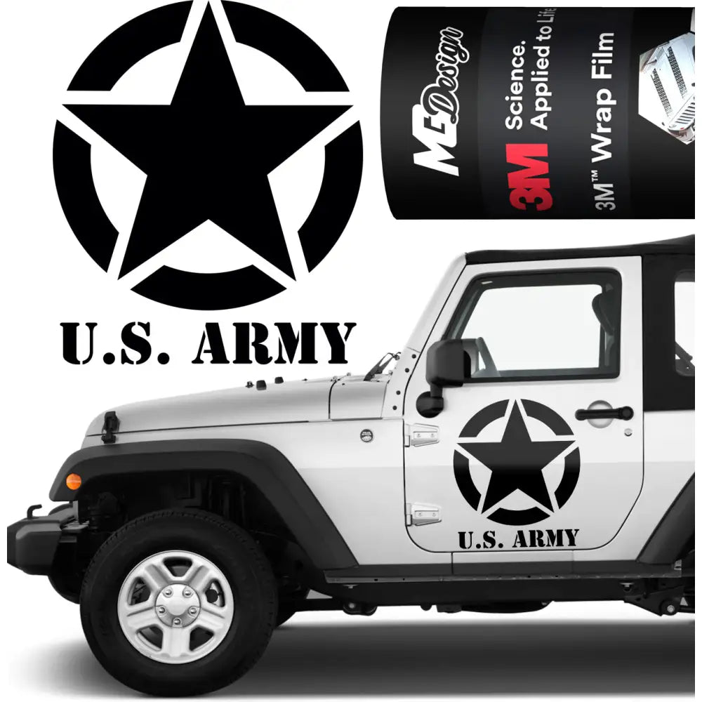 2x 3m 2080 Bildekal Stjerne Jeep 60x70 Mg386-2-3m