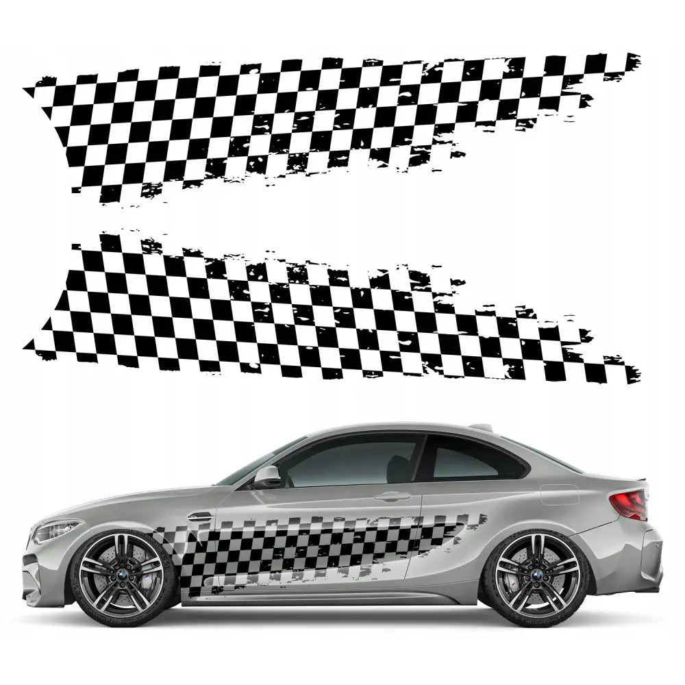 2x Bildekal med Flaggmotiv 50x200 Cm Mg