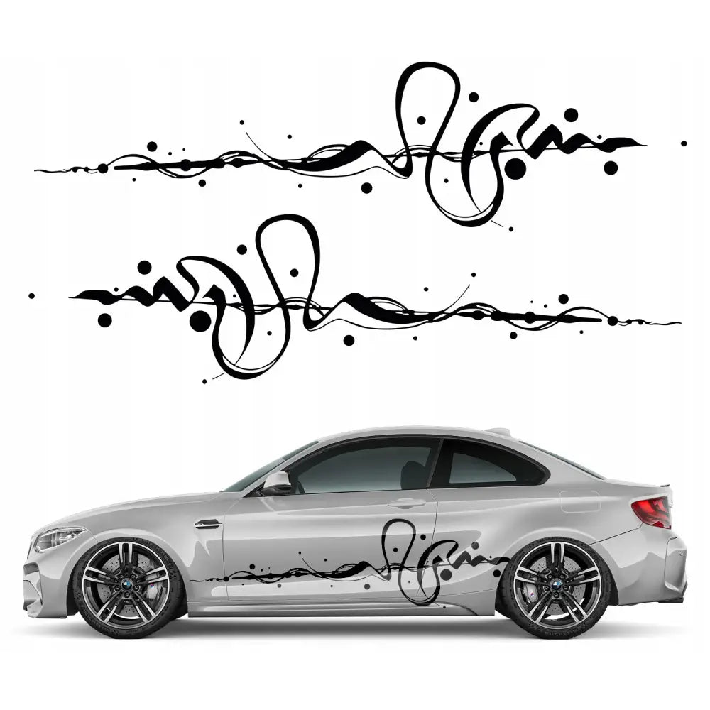 2x Bildekal Stripe Graffiti-motiv 65x242 Mg