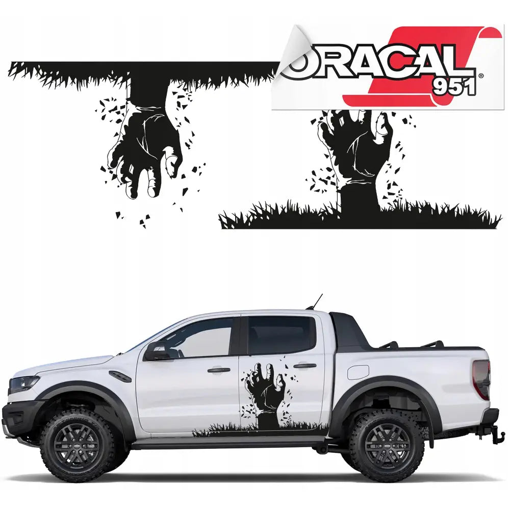 2x Bildekaler Zombiehånd 100x58cm 951 Mg766-