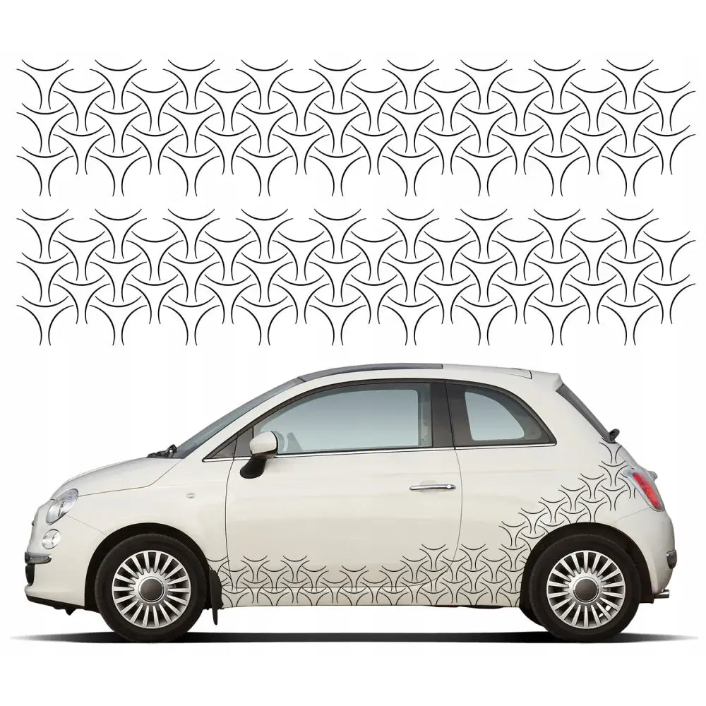 2x Bilmerke med Abstrakte Mønstre 41x205 Cm Mg