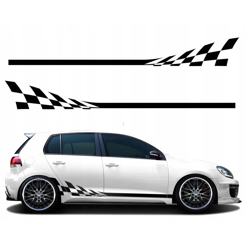 2x Dekorative Stripemerker for Bilside 250 Cm