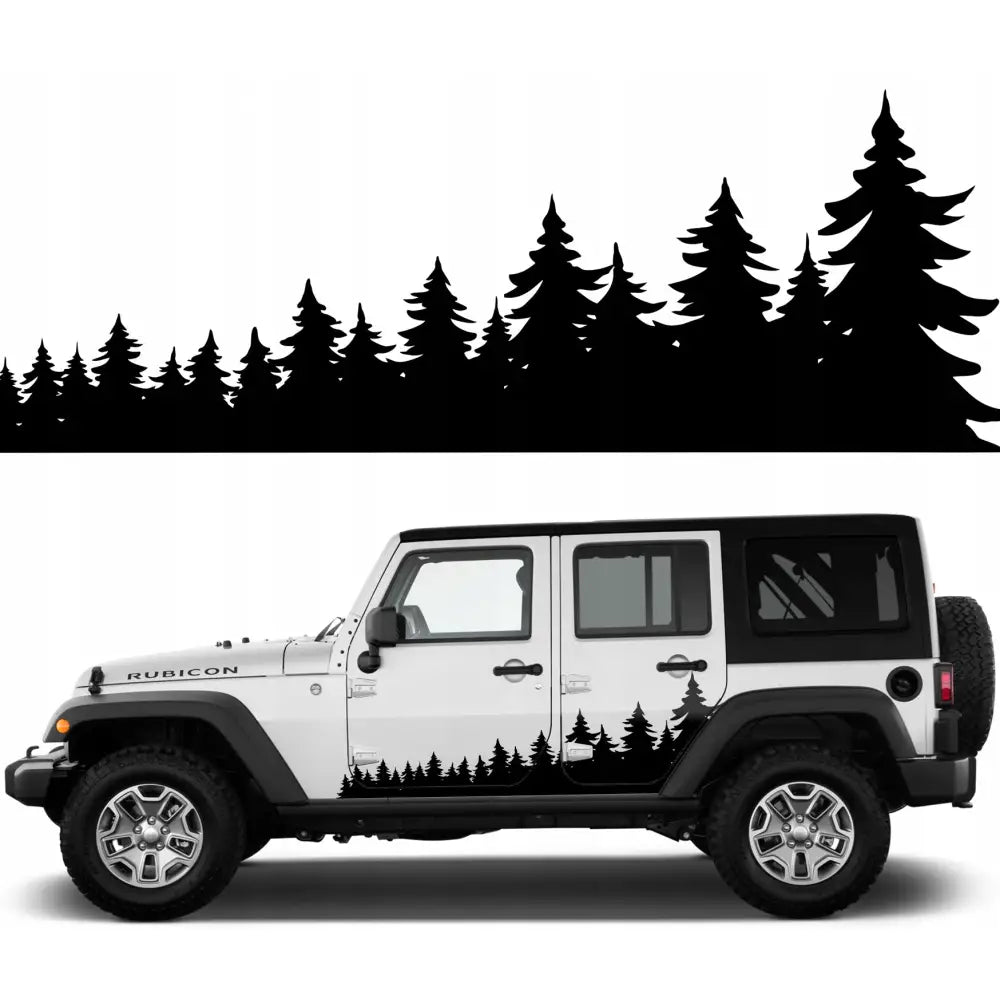 2x Klistremerke for Bil Skogstrær Offroad 45x145