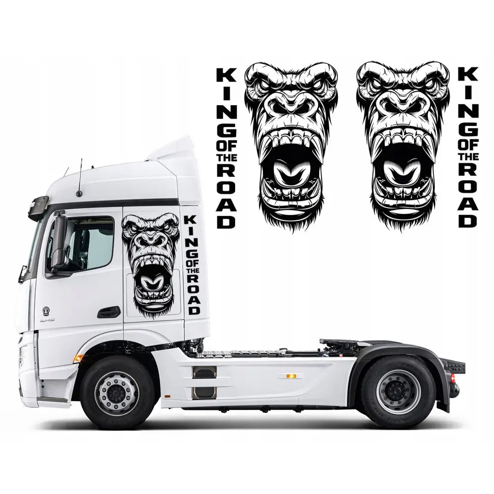 2x Klistremerke for Lastebil King Of The Road 106x150 Mg