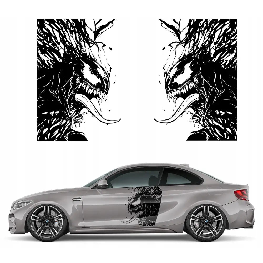 2x Klistremerke til Bil med Fremmed Motiv 91x125 Cm Mg