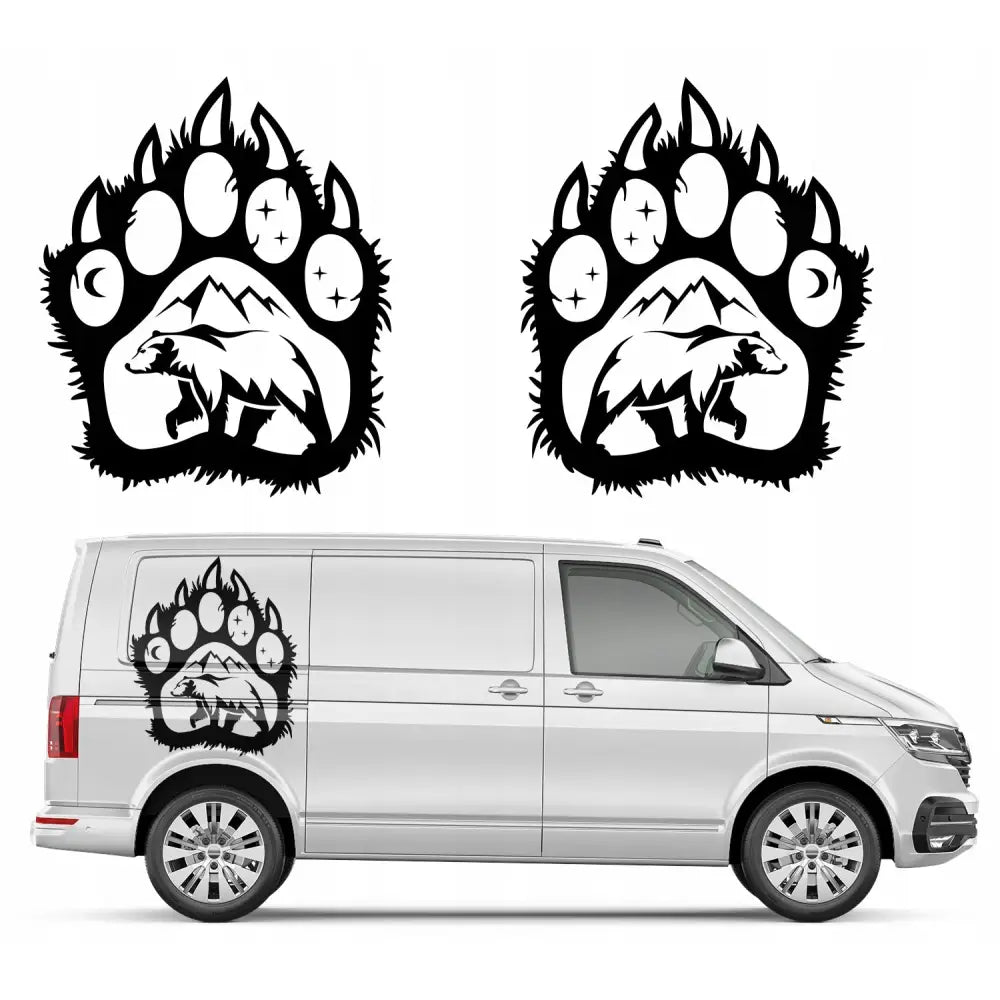 2x Klistremerke til Bobil med Pote-mønster 94x112cm Mg