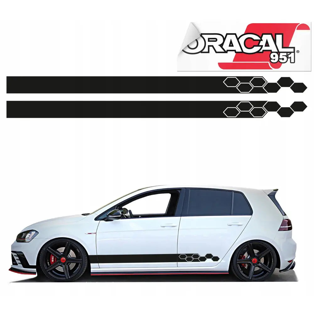 2x Klistremerker for Bilside Striper 180x12cm Mg