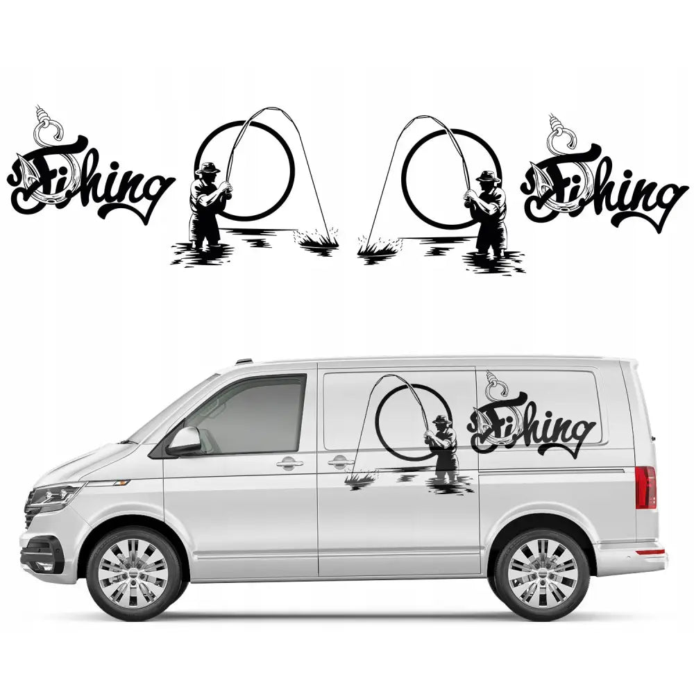 2x Klistremerker til Bil med Fiskemotiv 90x183 Cm