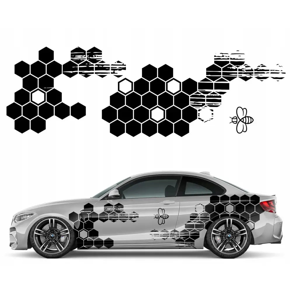 2x Klistremerker til Bil med Honningkake-motiv 90x278 Mm