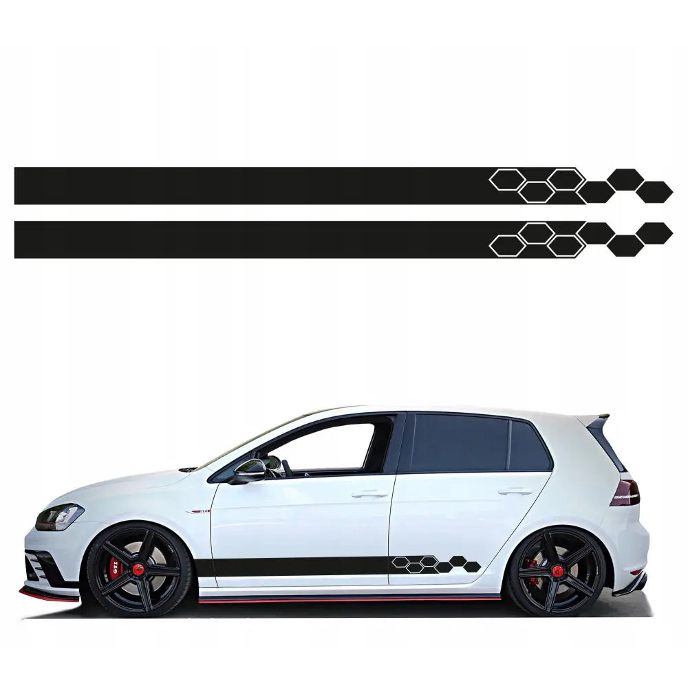 2x Klistremerker til Bilside Striper 180x12cm