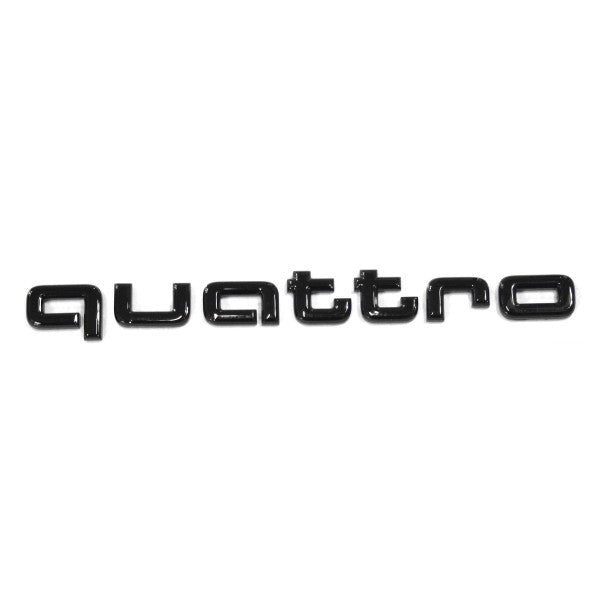 Emblem/logo til Audi quattro Black Glossy i svart blank finish, original del fra Audi AG montert på bakluke