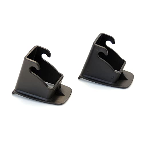 Isofix Feste med to svarte plastikkroker, skrå base og åpning på toppen, designet for universell bilstol.