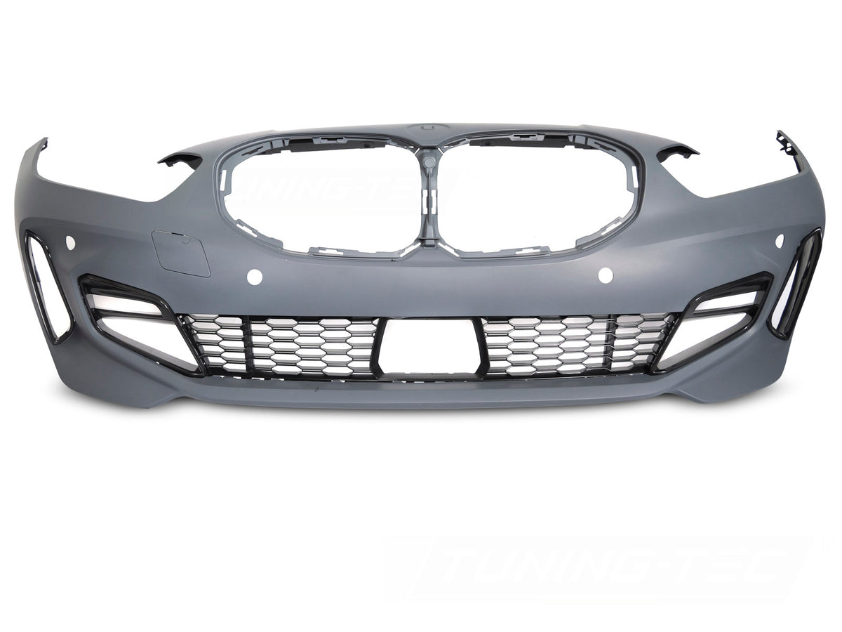 Frontfanger Sport Look PDC ACC til BMW F40 19-24 sett rett forfra på hvit bakgrunn.