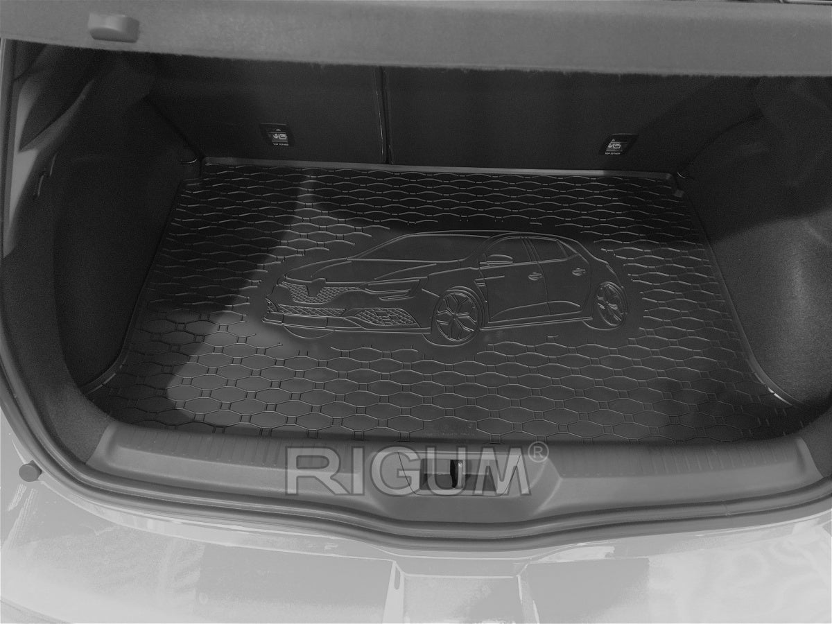 Rigum bagasjeromsmatte til Renault Megane Hatchback – 10 mm sidekant